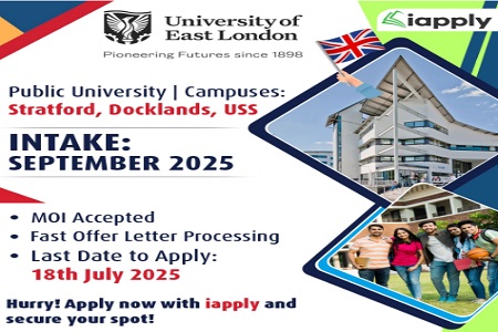 Apply to University of East London - September 2025 Intake Closing Soon!
